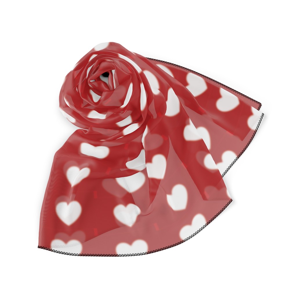 (GI) Heart Patterns Scarf - Romantic Gift for Her