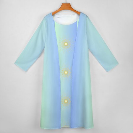 (GI) The Blue Ray of Light Dress -  Set with Cardigan