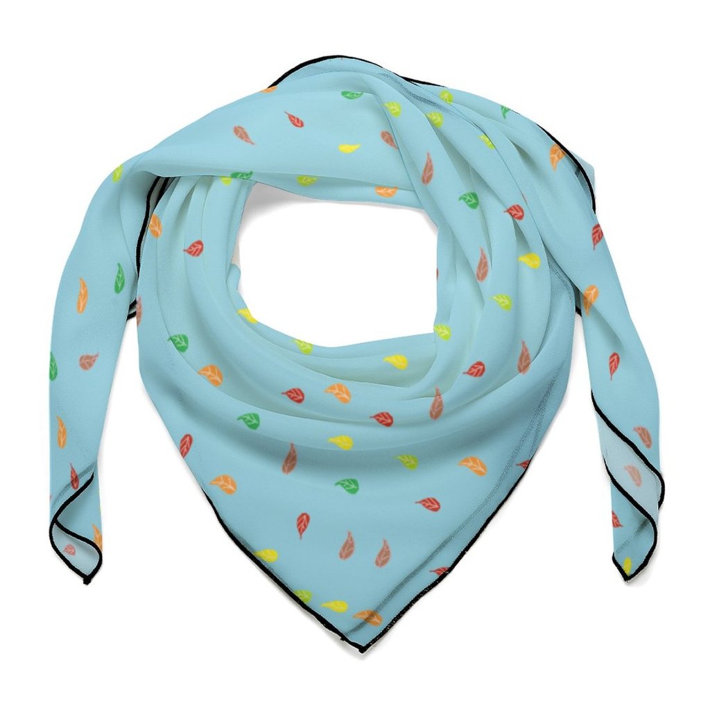 (GI) Women's Scarf - Falling Leaves Blue