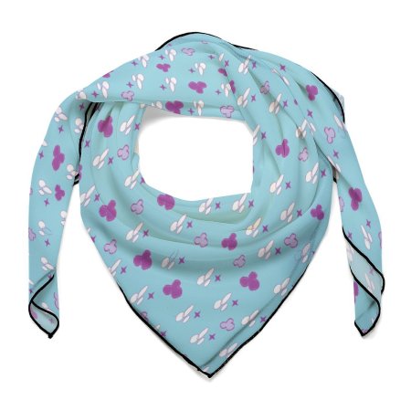 (GI)Women's Scarf - Blue Naan Pattern