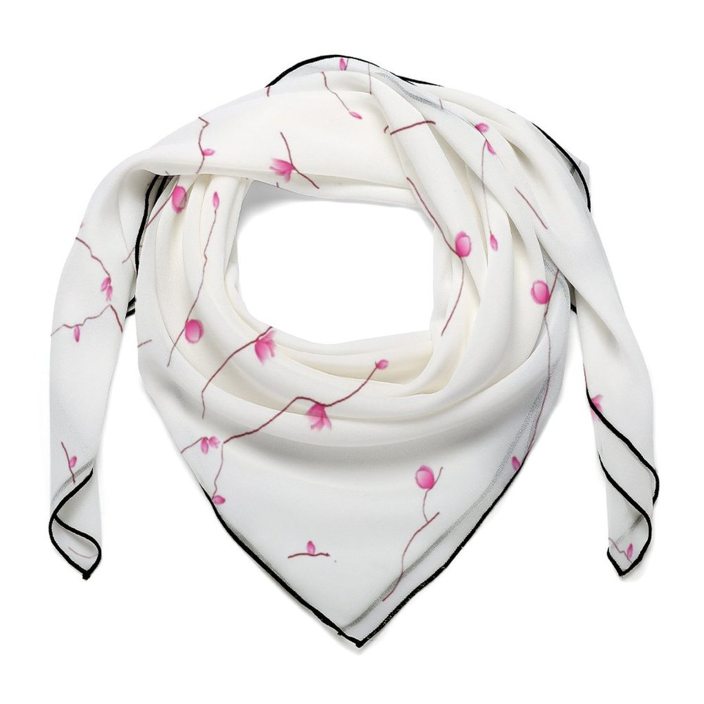 (GI) Women's Scarf - Pink Tree Pattern