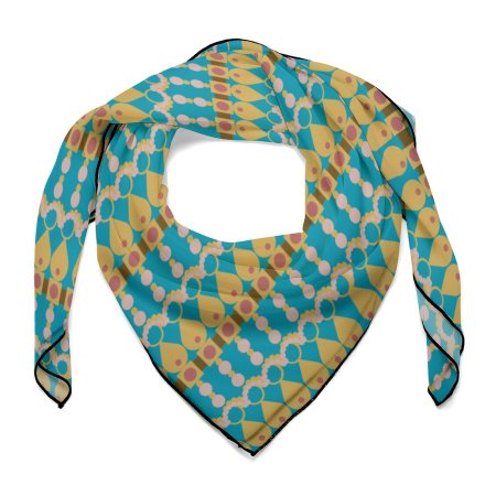 (GI) Women's Scarf Jewel Pattern - Blue