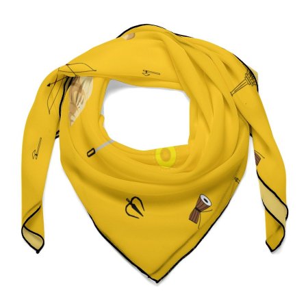 Women's Scarf - Vishnu Astra Pattern (Yellow)