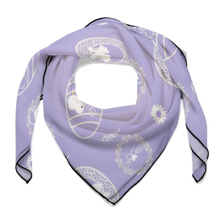 (GI)- Easter Special Print Scarf- Lavendar