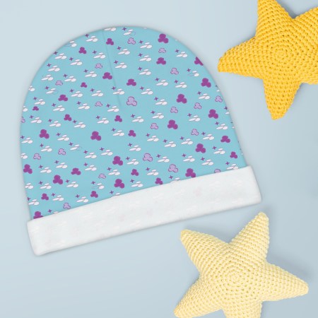 Cute Cloud Print Baby Beanie - Adorable Infant Hat for Everyday Wear