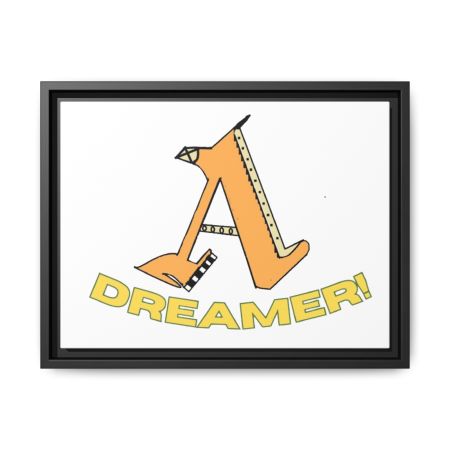 A DREAMER - Matte Canvas, Framed (Multi-color)
