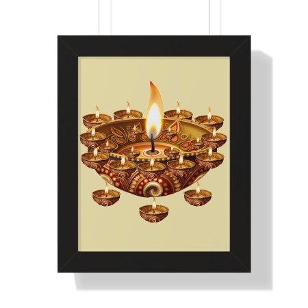 21 Diyas Framed Vertical Poster
