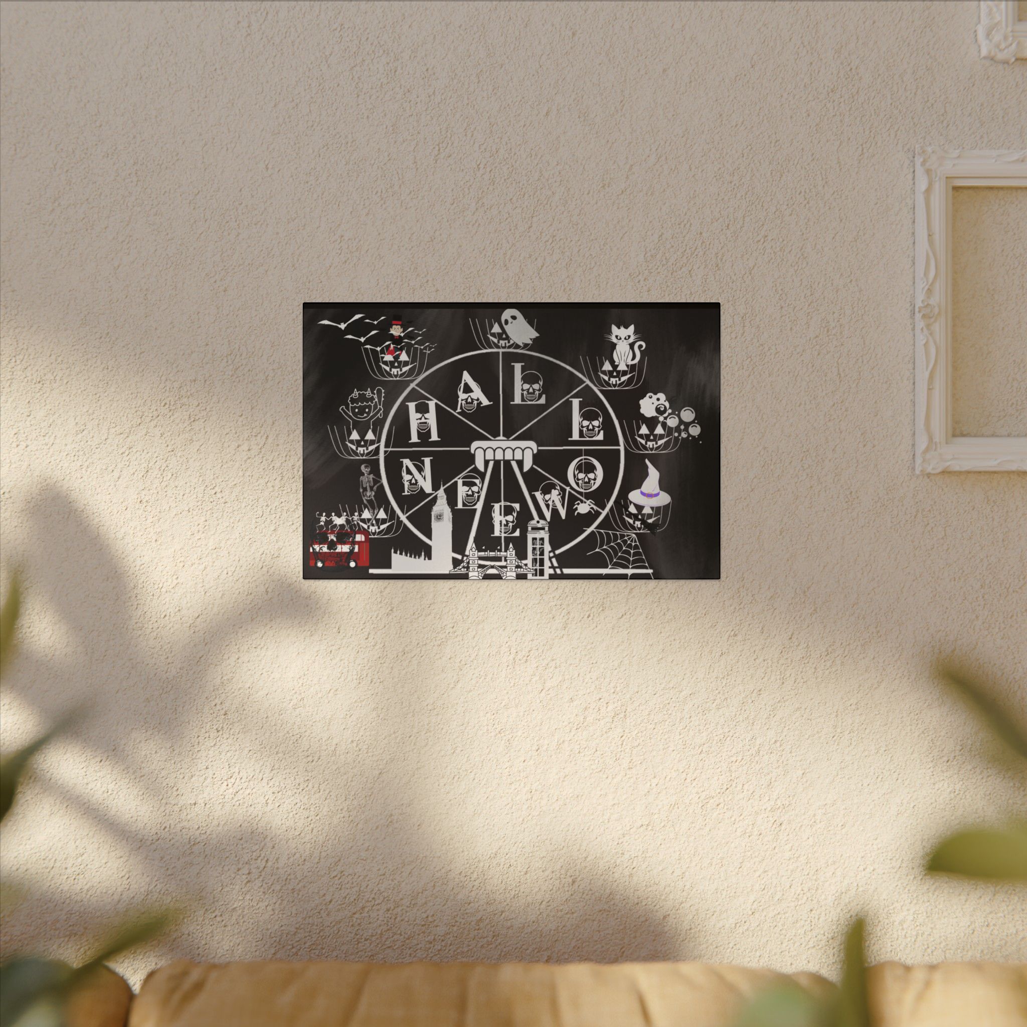 Halloween Wheel of London (Black) Canva Matte - Image 11