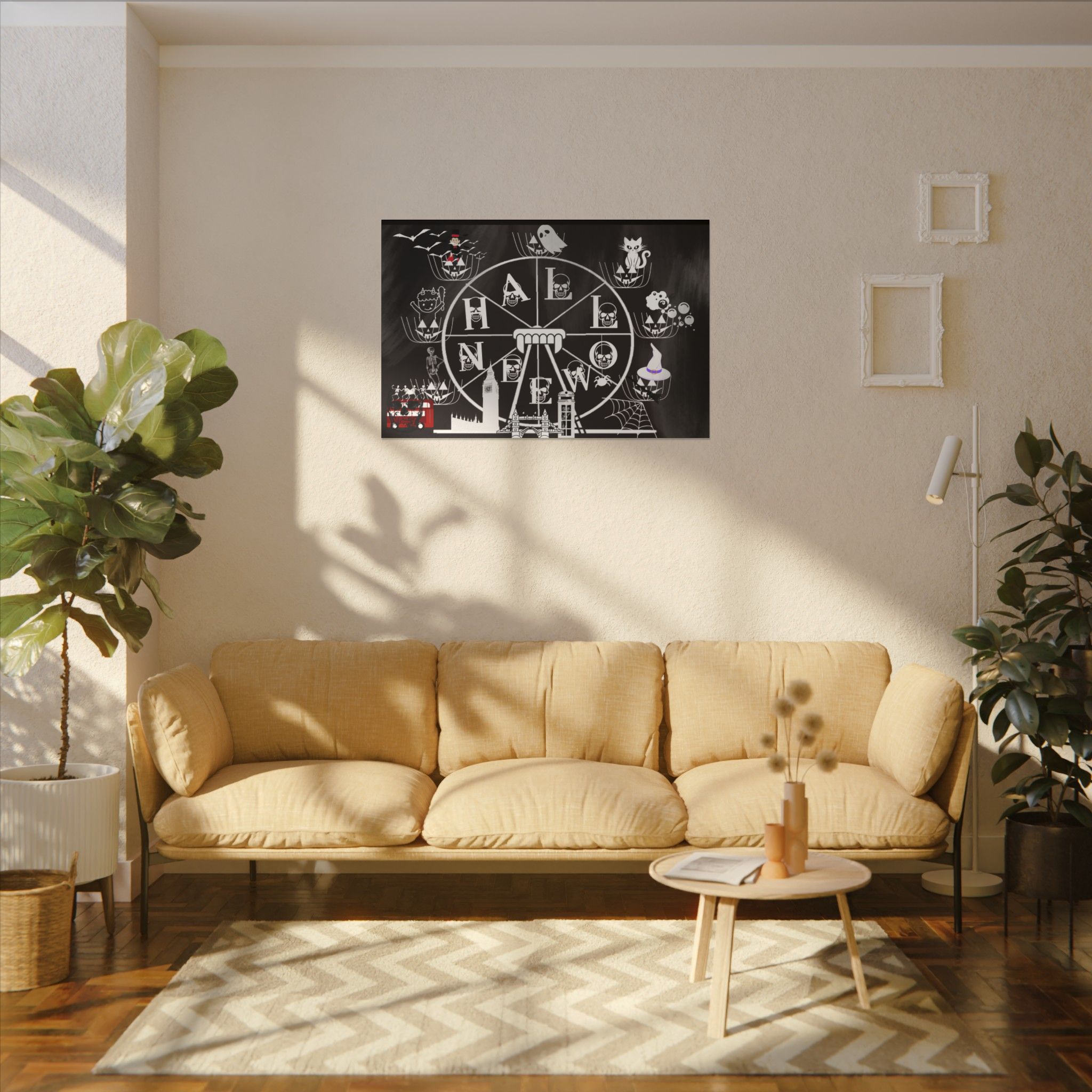Halloween Wheel of London (Black) Canva Matte - Image 7