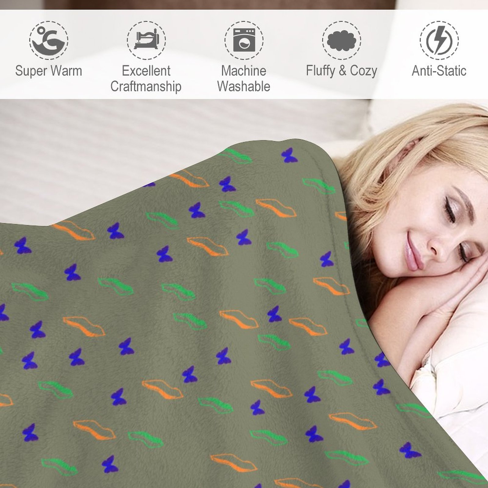 Flannel Blanket-70"x80" (Dual-sided Printing) - Image 3