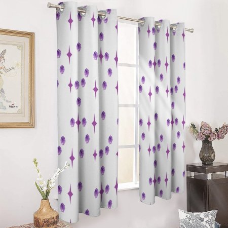 Grommet Curtain- Geometric - Lavender Patterns