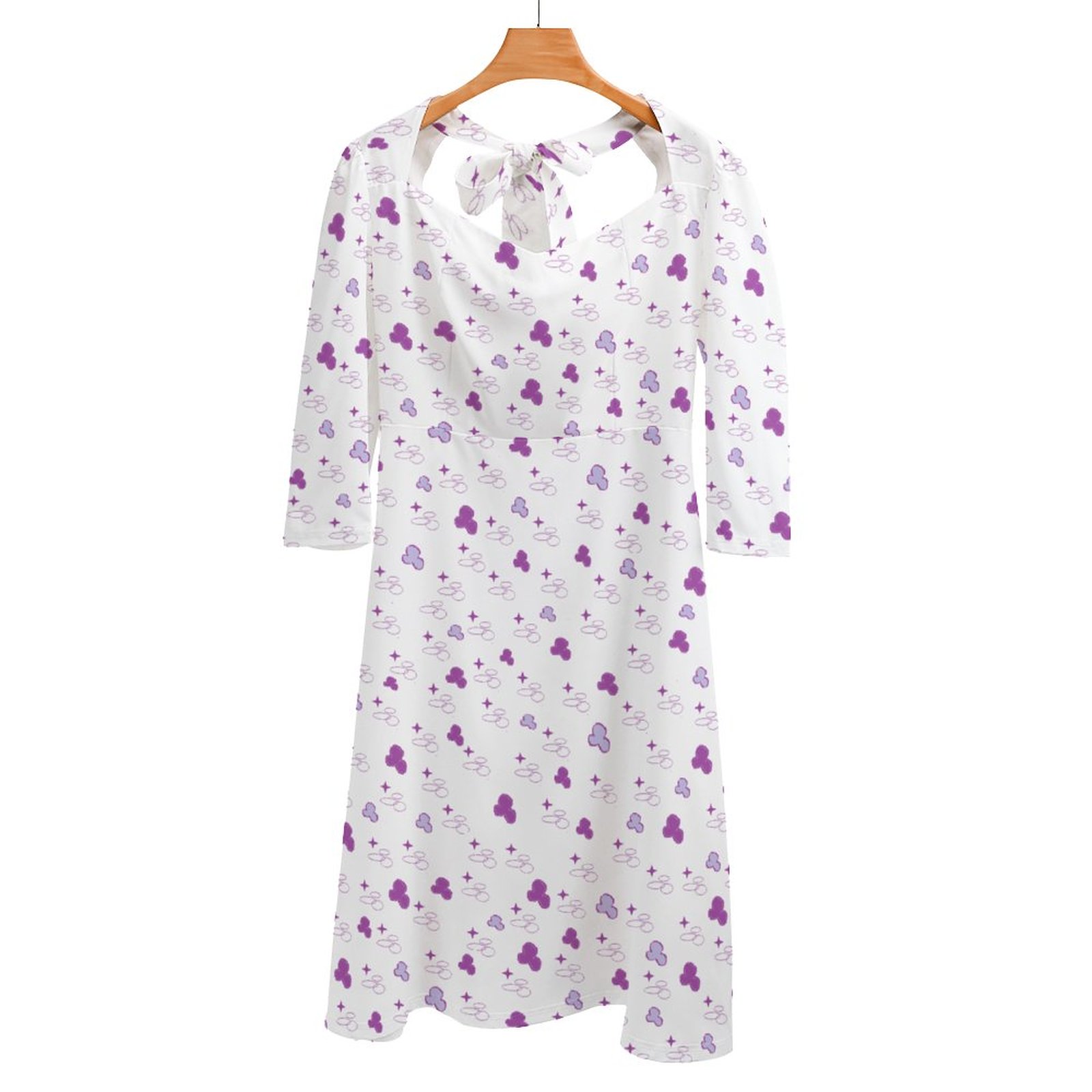 (G) Naan Prints -White Summer Sweet Bowknot Dress - Image 5