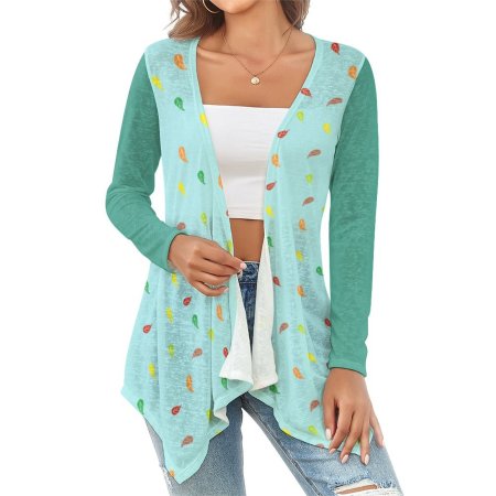 (G) Drop Shoulder Women's FL Blue -Open Shirt Dual Print