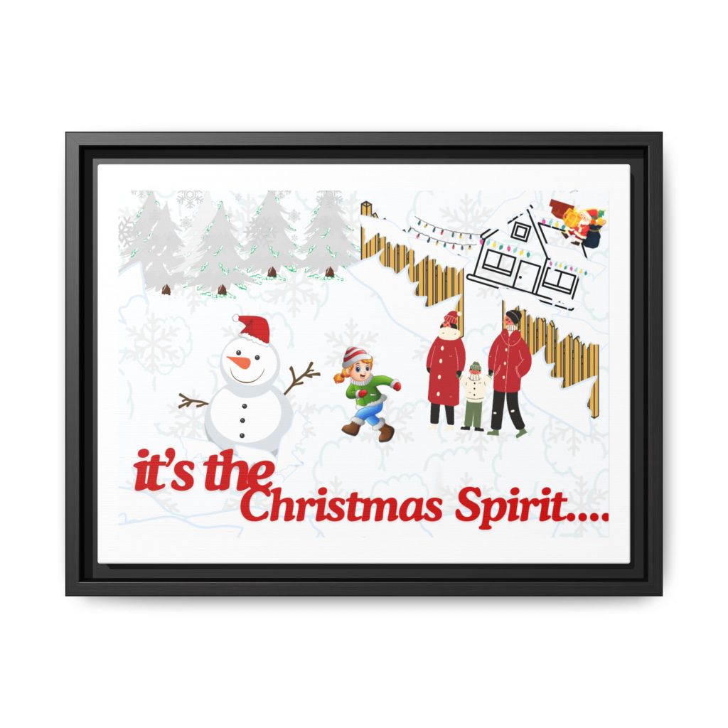 Christmas Gift Series -04 Matte Canvas, Framed (Multi-color)
