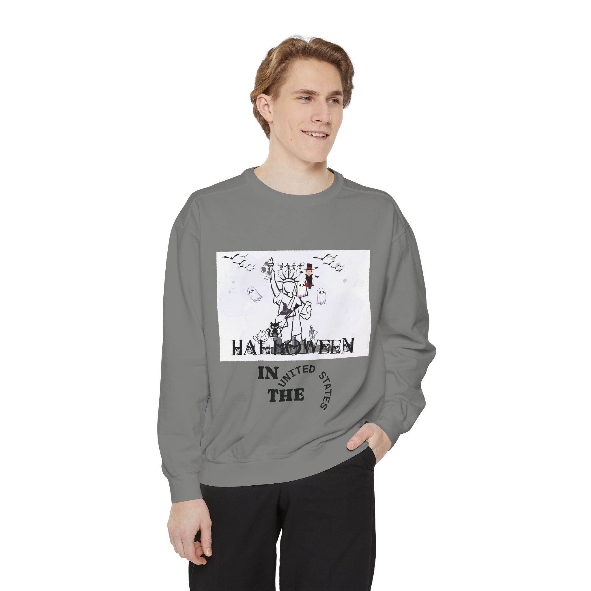 Halloween In USA - Unisex Garment-Dyed Sweatshirts - Image 19
