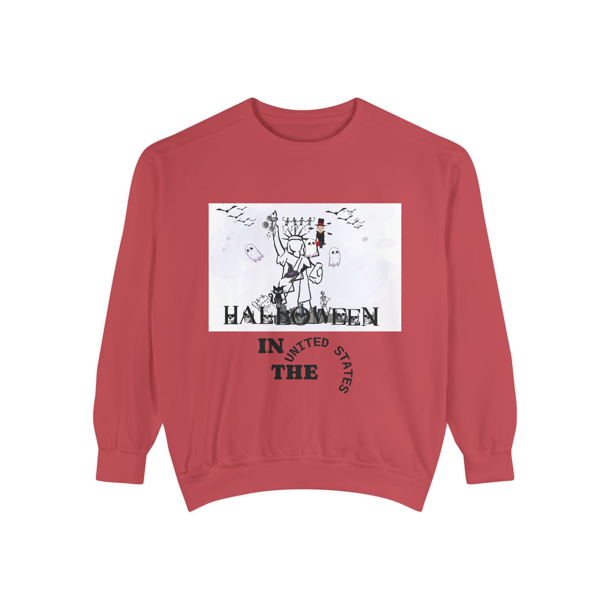 Halloween In USA - Unisex Garment-Dyed Sweatshirts - Image 9