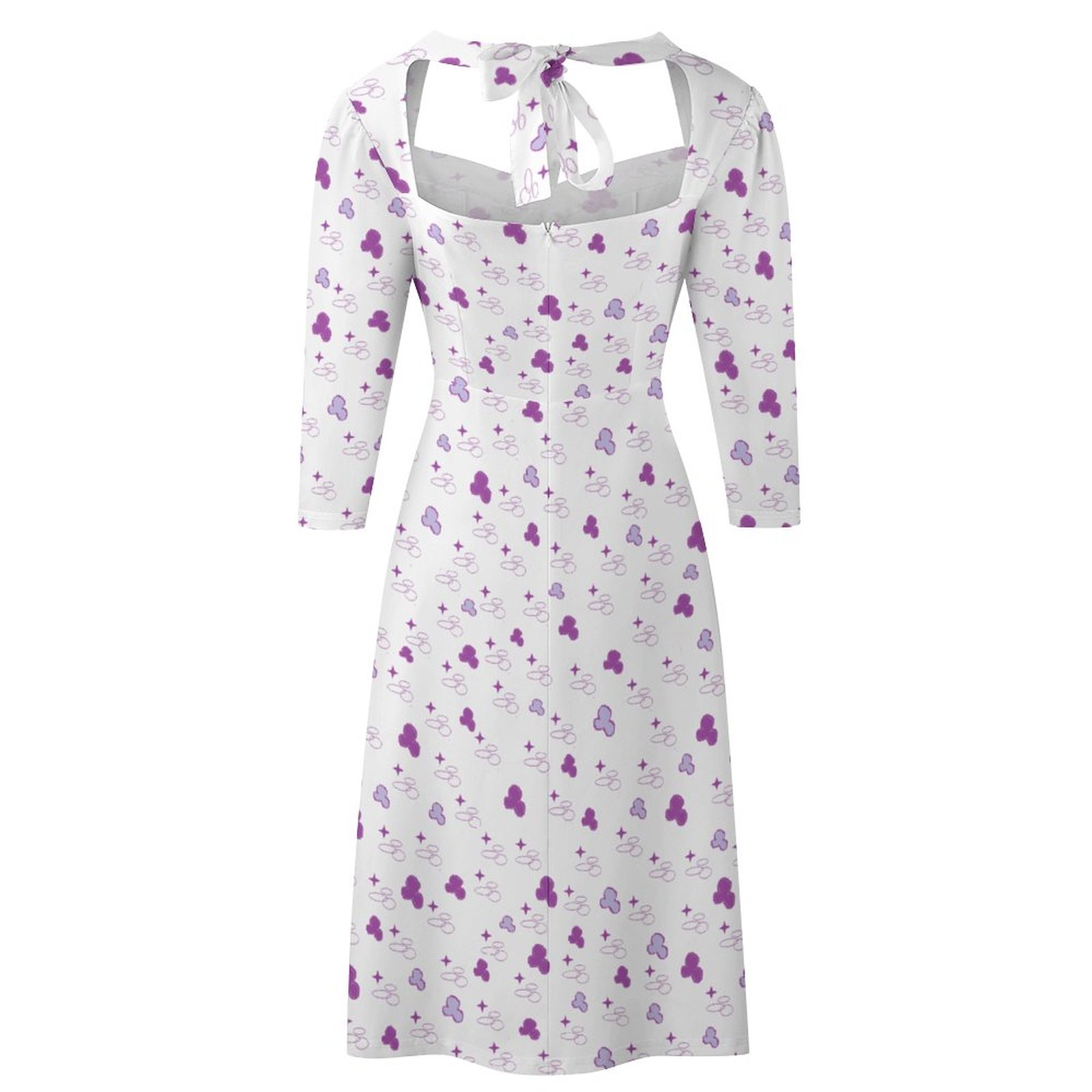 (G) Naan Prints -White Summer Sweet Bowknot Dress - Image 7