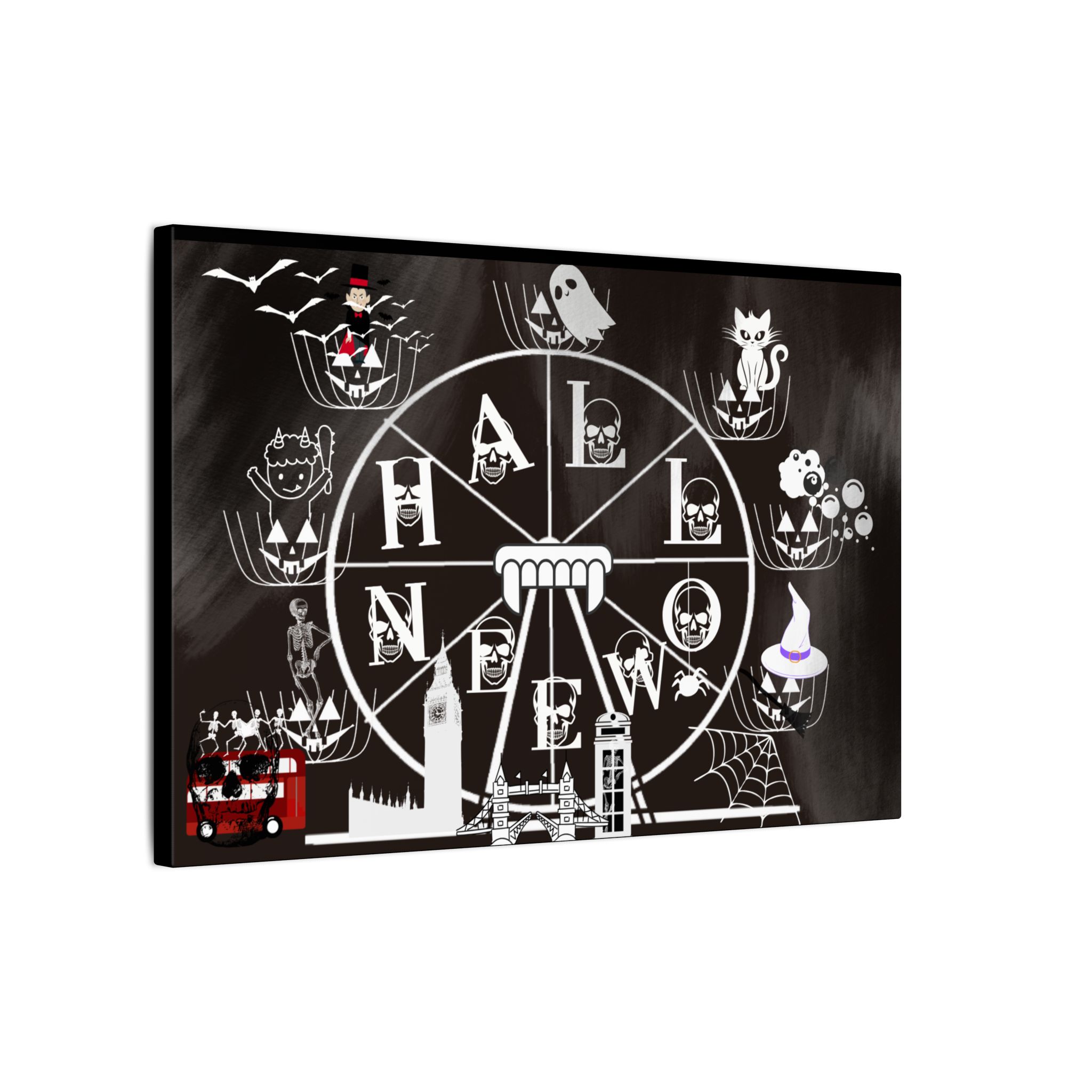 Halloween Wheel of London (Black) Canva Matte - Image 10