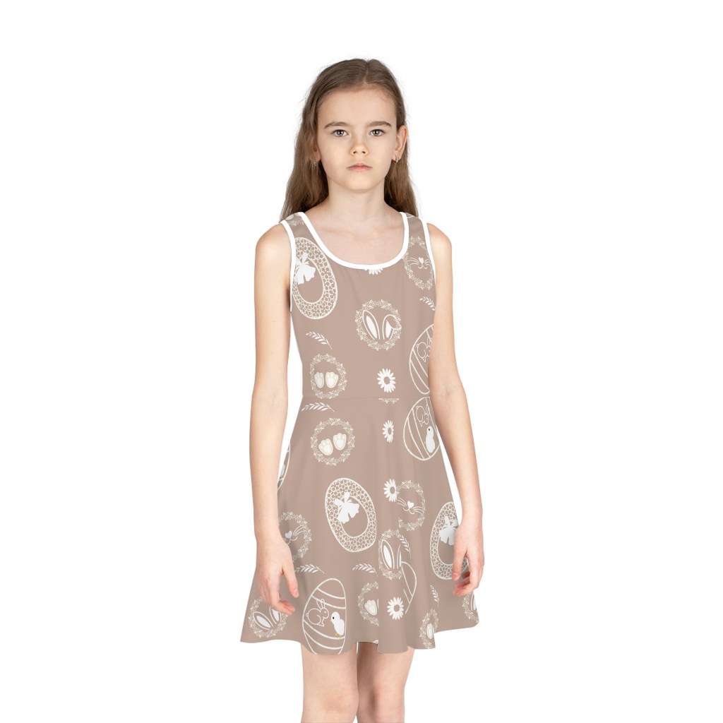 Girls' Sleeveless Sundress = Brown