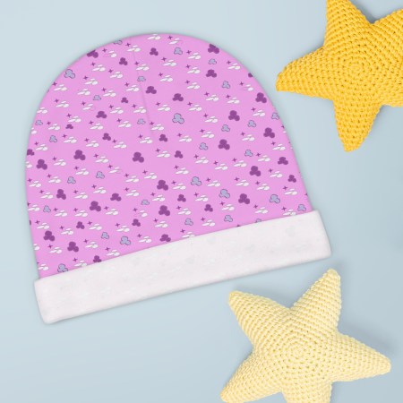 Naan Pink pattern Baby Beanie - Perfect for Newborns, Infants & Baby Showers