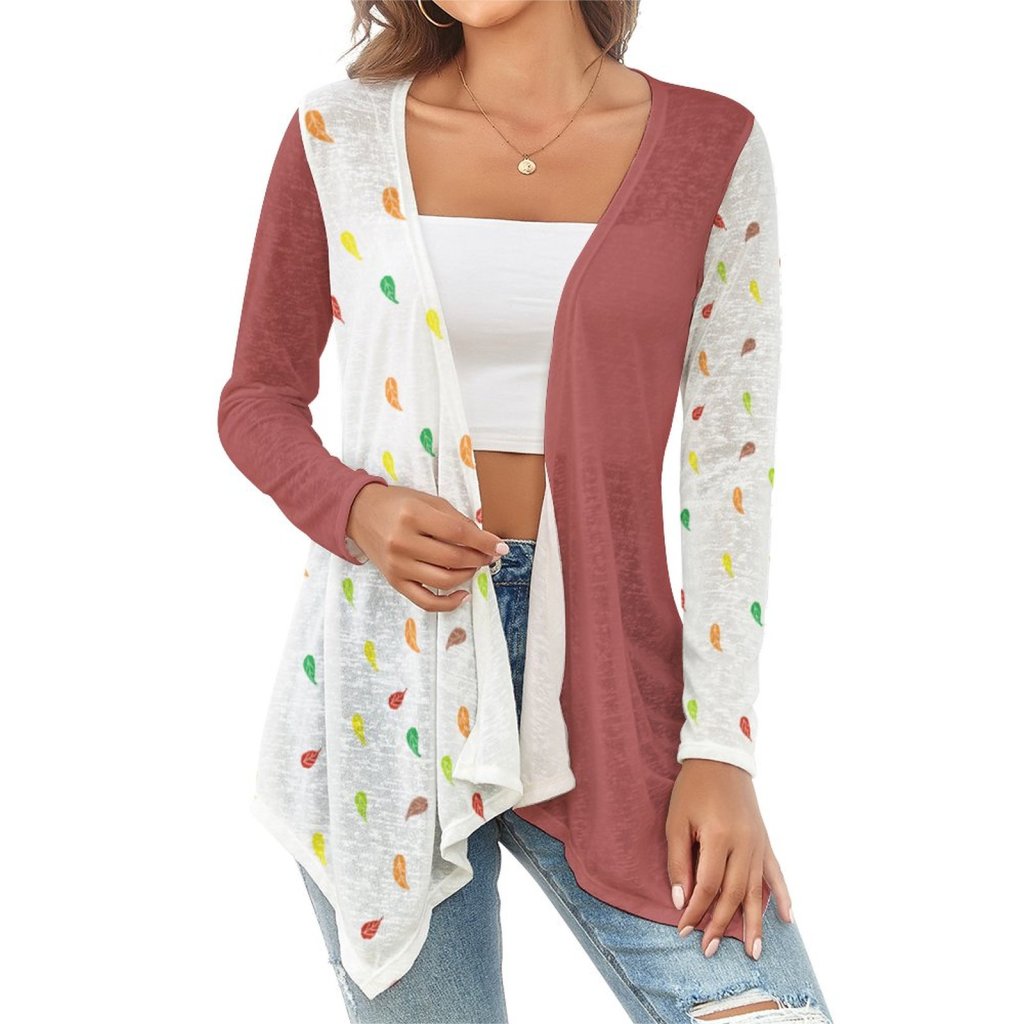 (G) Drop Shoulder Women's FL White -Open Shirt with Dual Design