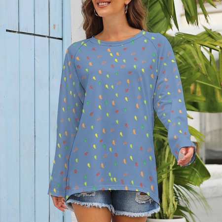 (G) FL Navy Long Sleeve U-Neck T-Shirts