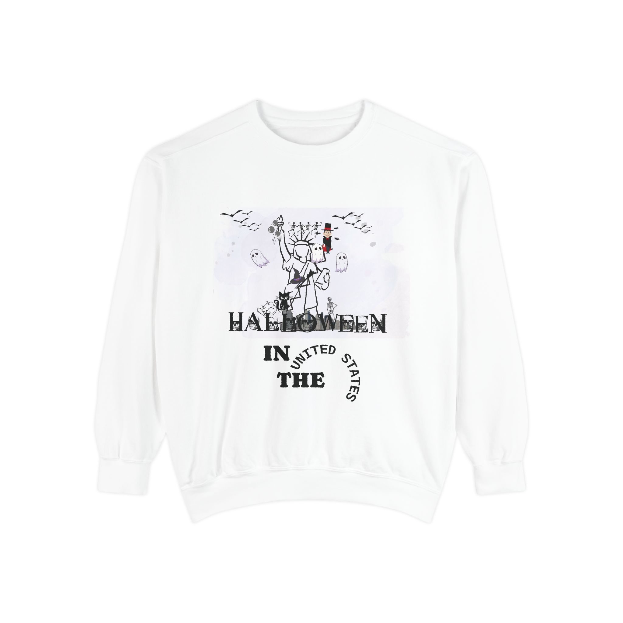 Halloween In USA - Unisex Garment-Dyed Sweatshirts
