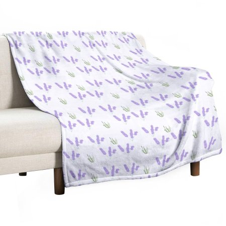 Flannel Blanket- (Dual-sided Printing)- Lavender V1