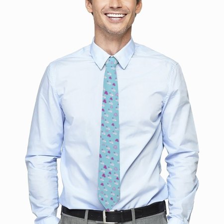 Men's Formal Tie4 - Blue Naan Pattern