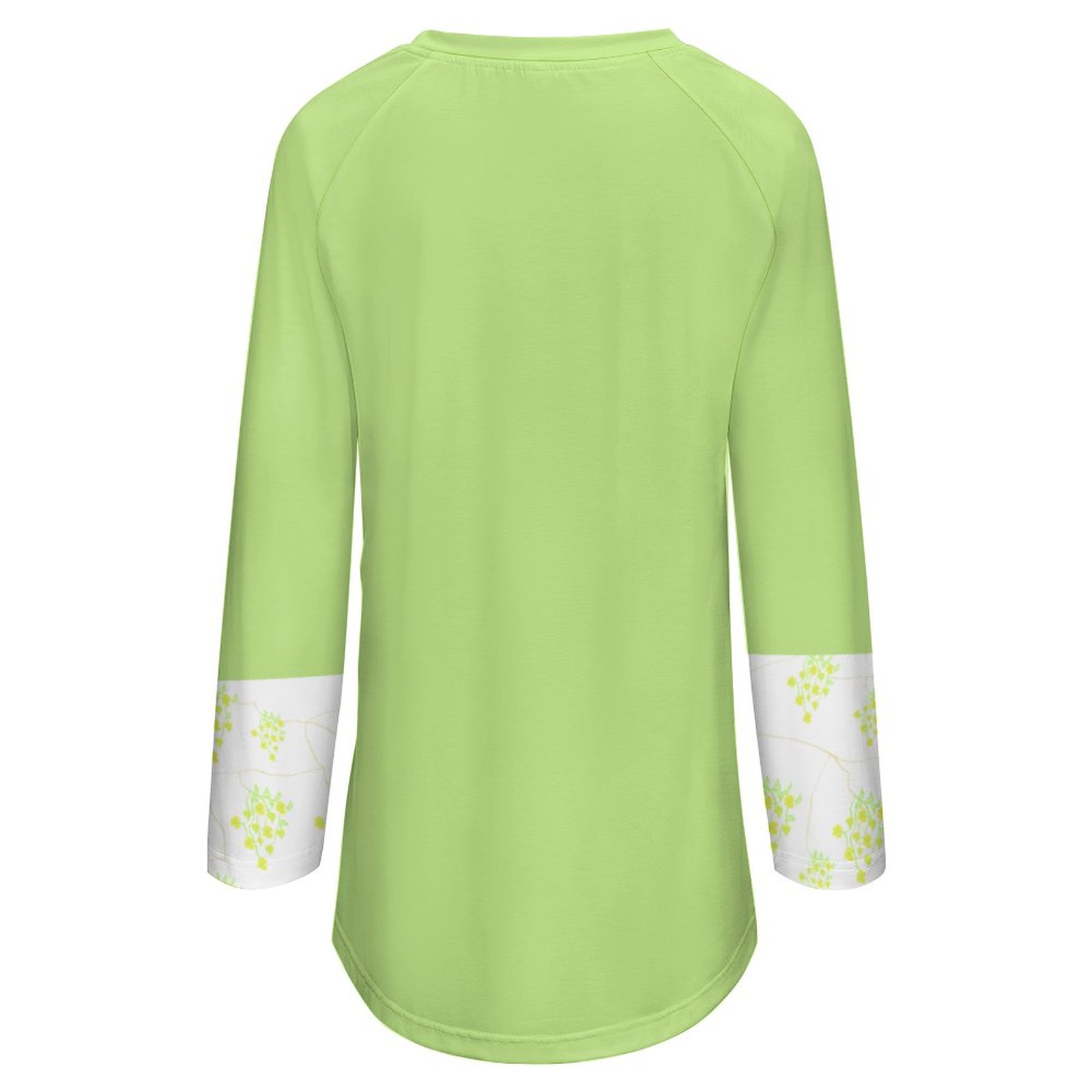 (G) SS - Green -Custom Women's Long Sleeve U-Neck T-Shirts - Image 5