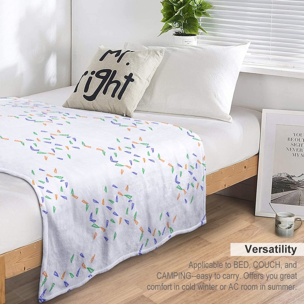 Flannel Blanket-70"x80" (Dual-sided Printing)- JC White