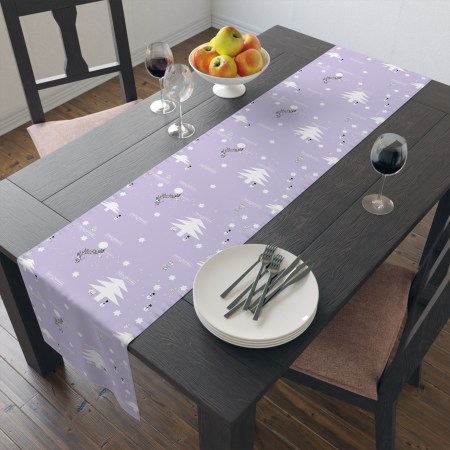 Table Runner 04 - Lavender Christmas Cheers