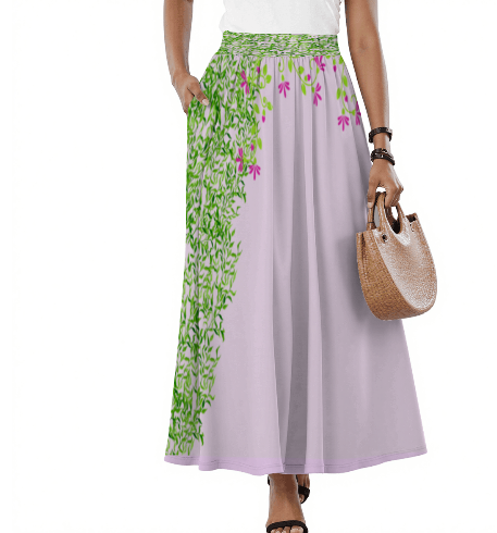 (GI) Floral Designer Skirt - Lavender-2 - Image 8