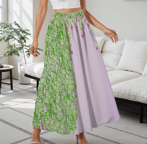 (GI) Floral Designer Skirt - Lavender-2 - Image 7