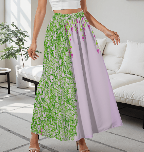 (GI) Floral Designer Skirt - Lavender-2 - Image 5
