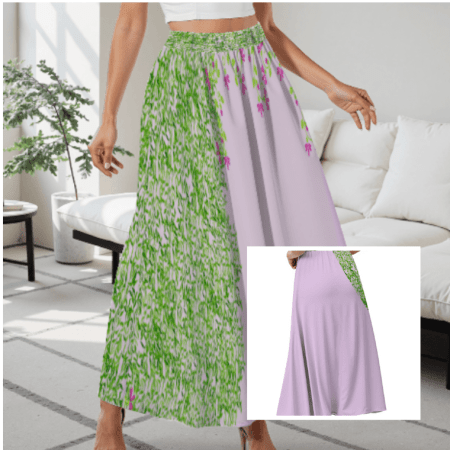 (GI) Floral Designer Skirt - Lavender-2
