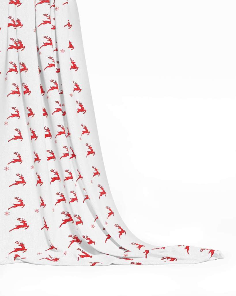 The Nine Reindeer Fabrics - Fine Wove Linen Cotton 90gsm - Christmas Special