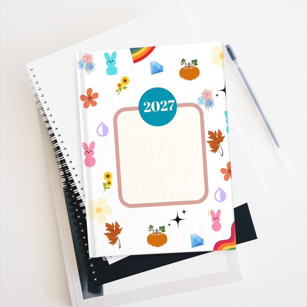 Cute Autumn Leaves and Easter Bunny Journal
