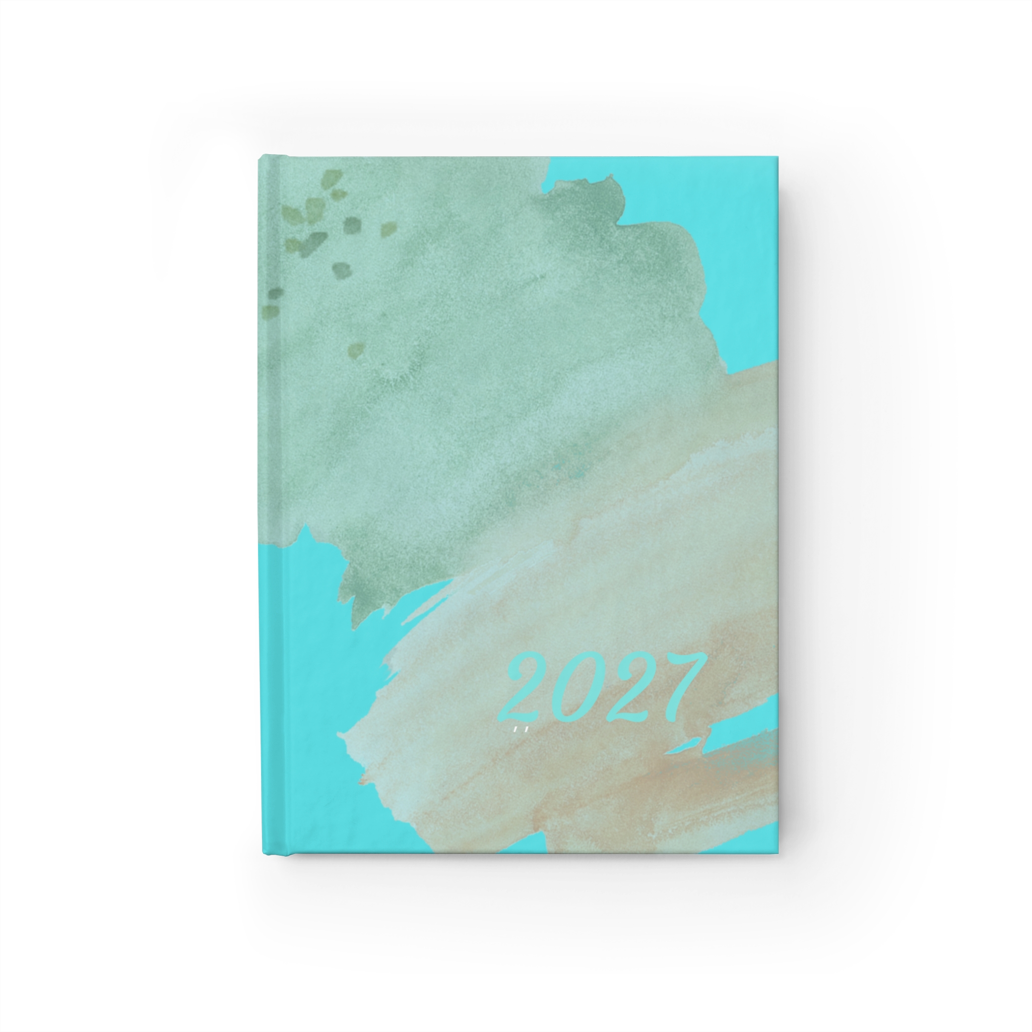 Chic Abstract Design 2027 Journal - Sea blue watercolor - Image 4