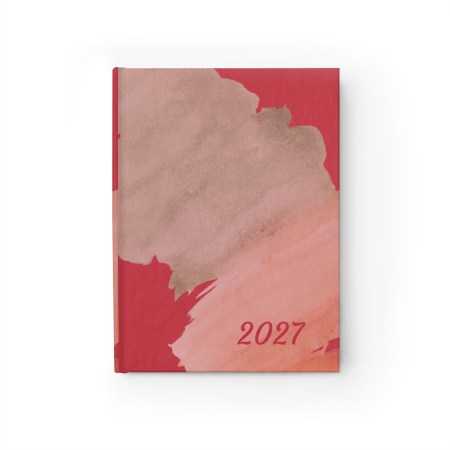 Red Abstract Design 2027 Journal