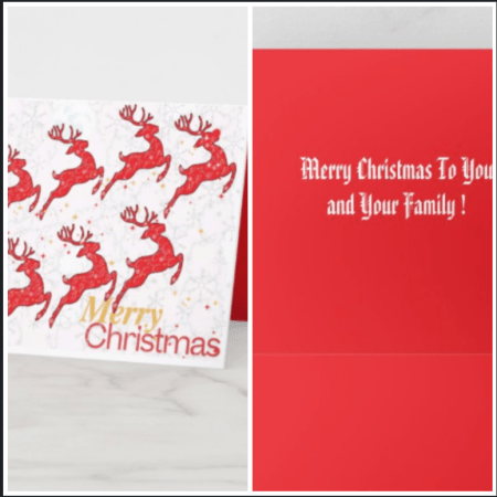 (I) 04 Christmas Greeting Cards - Folded