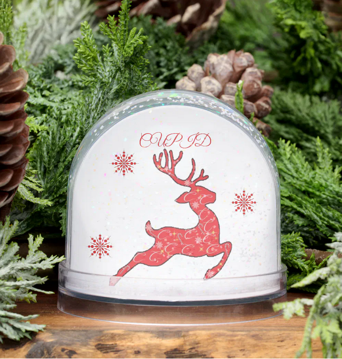 Snow Globe 03 - "Cupid The Reindeer"