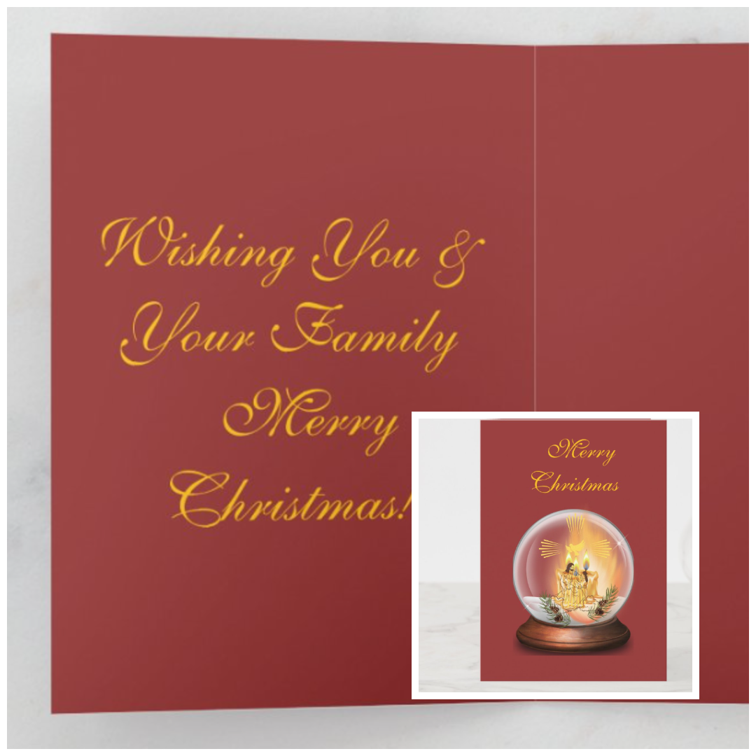 (I) 08 Christmas Greeting Cards - Folded - Image 2