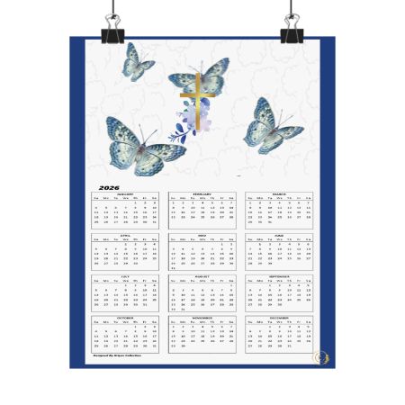 Butterfly 2026 Wall Yearly Calendar Poster — Matte
