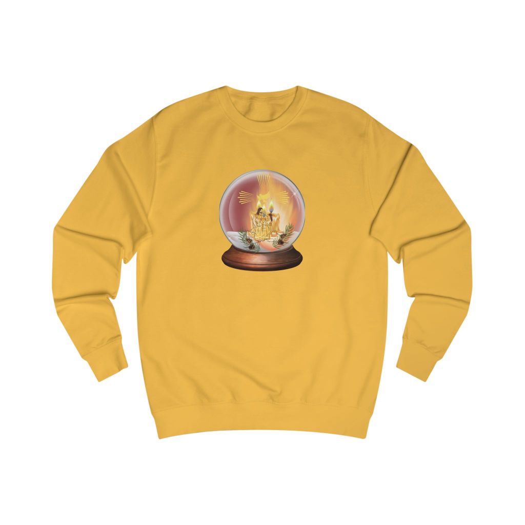 (G) Snow Globe Sweatshirt — Cozy Winter Holiday Scene Crewneck