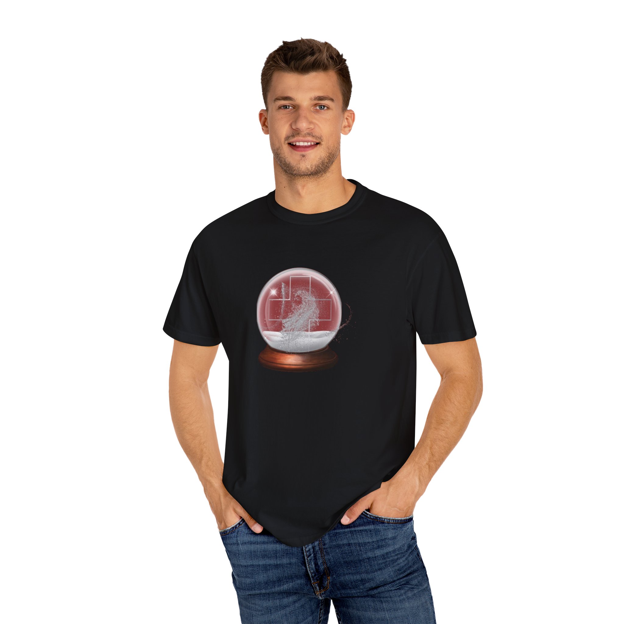 (G) Cozy Winter flakes Glass Globe Graphic Unisex T-Shirts - Image 48