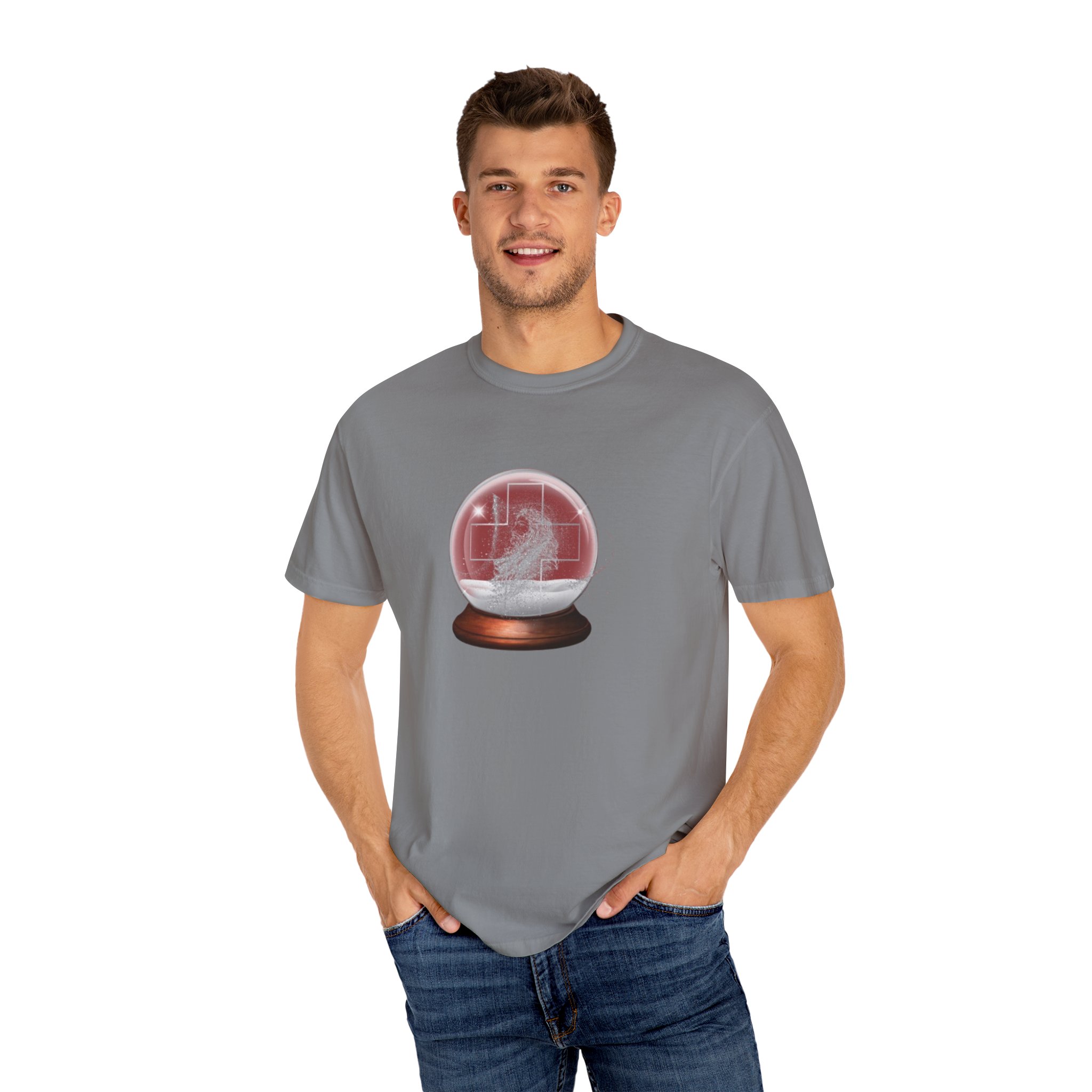 (G) Cozy Winter flakes Glass Globe Graphic Unisex T-Shirts