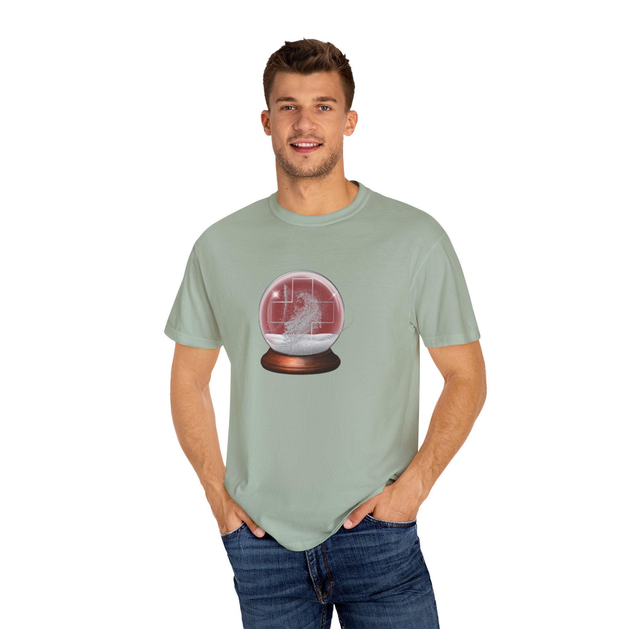 (G) Cozy Winter flakes Glass Globe Graphic Unisex T-Shirts - Image 32