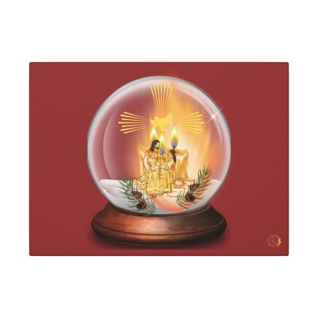 Snow Globe Canvas Print — Christmas Holy Wall Art