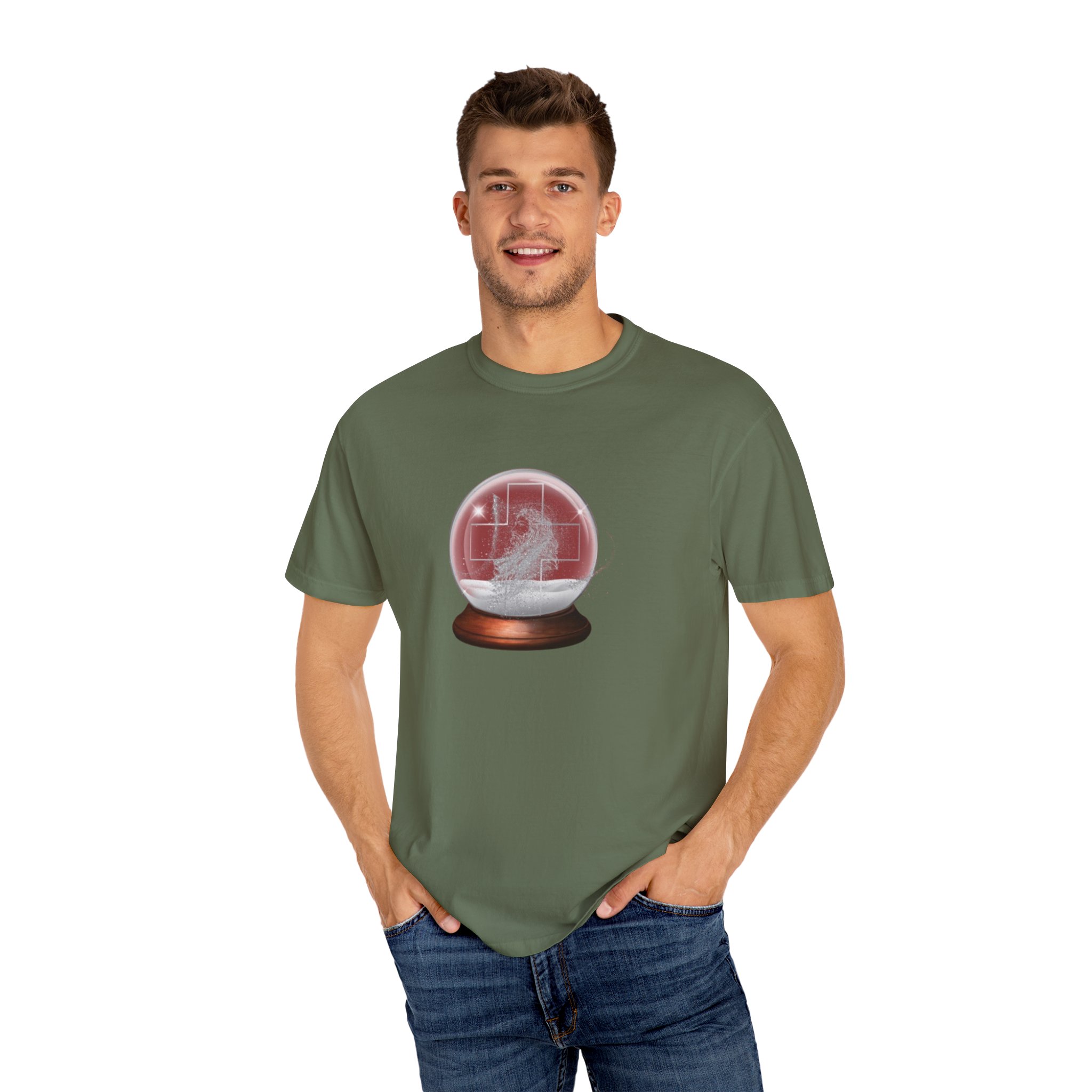 (G) Cozy Winter flakes Glass Globe Graphic Unisex T-Shirts - Image 28